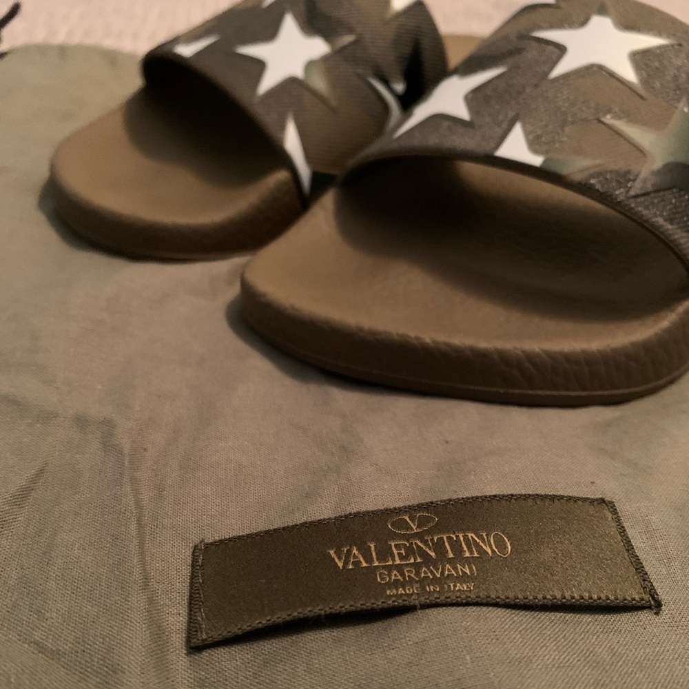 Valentino Slides Stars Green